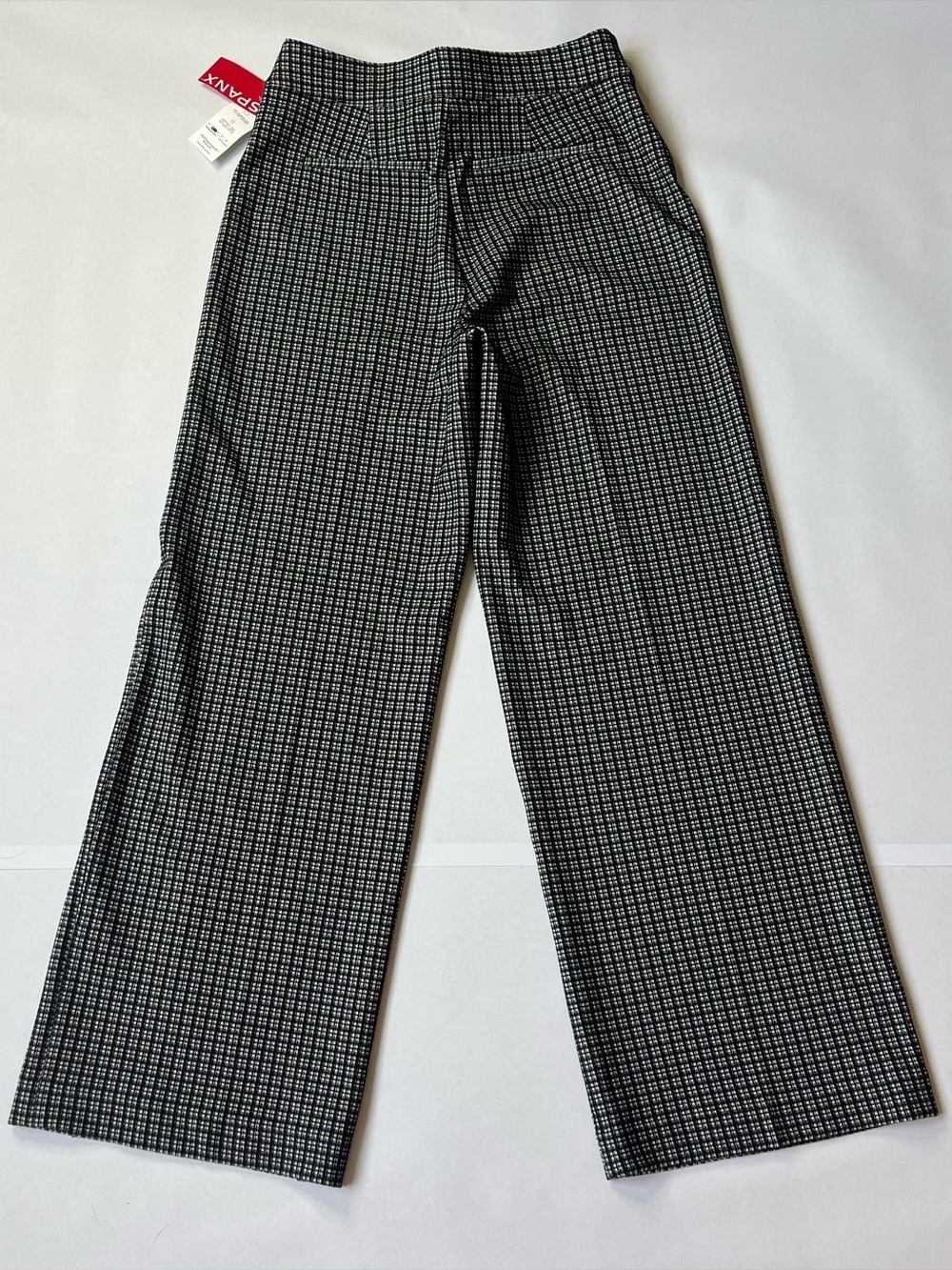 SPANX Ponte Wide Leg Pant Size Large Black Mini Check
Office Elevated Capsule L